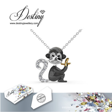Destiny Jewellery Crystal From Swarovski Monkey Pendant & Necklace